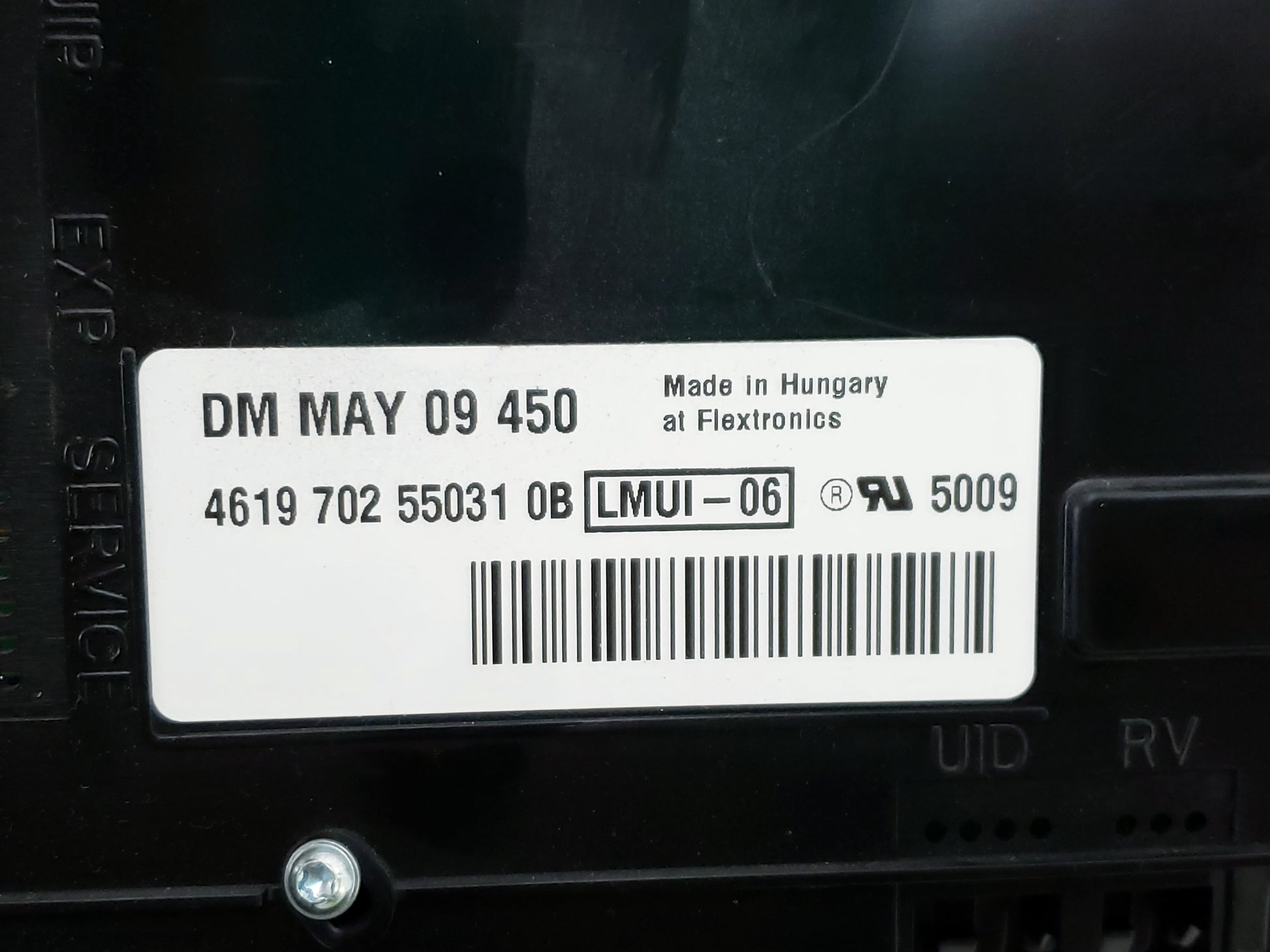 Maytag Washer User Interface Control 461970255031