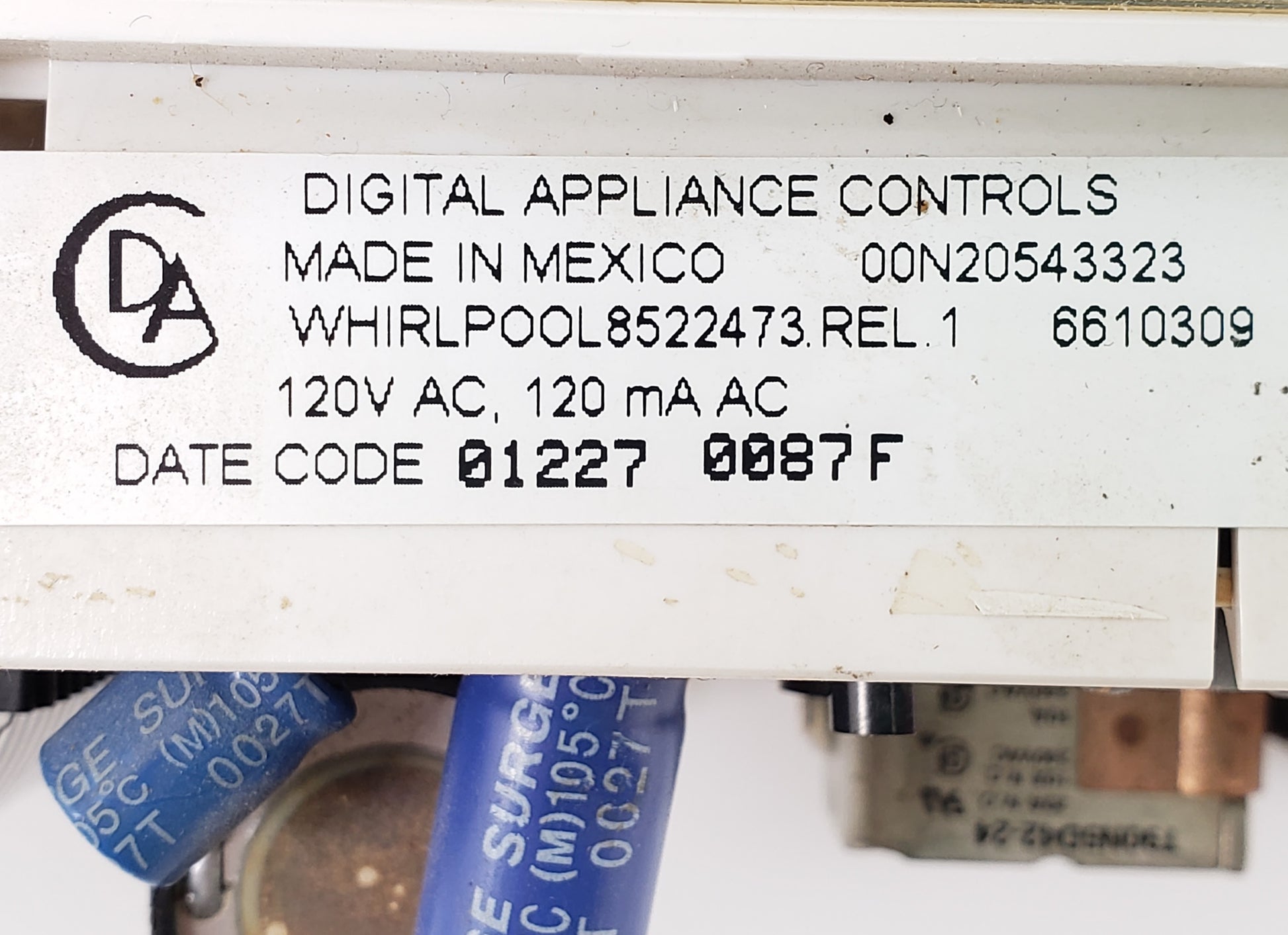 OEM  Whirlpool Range Control 8522473