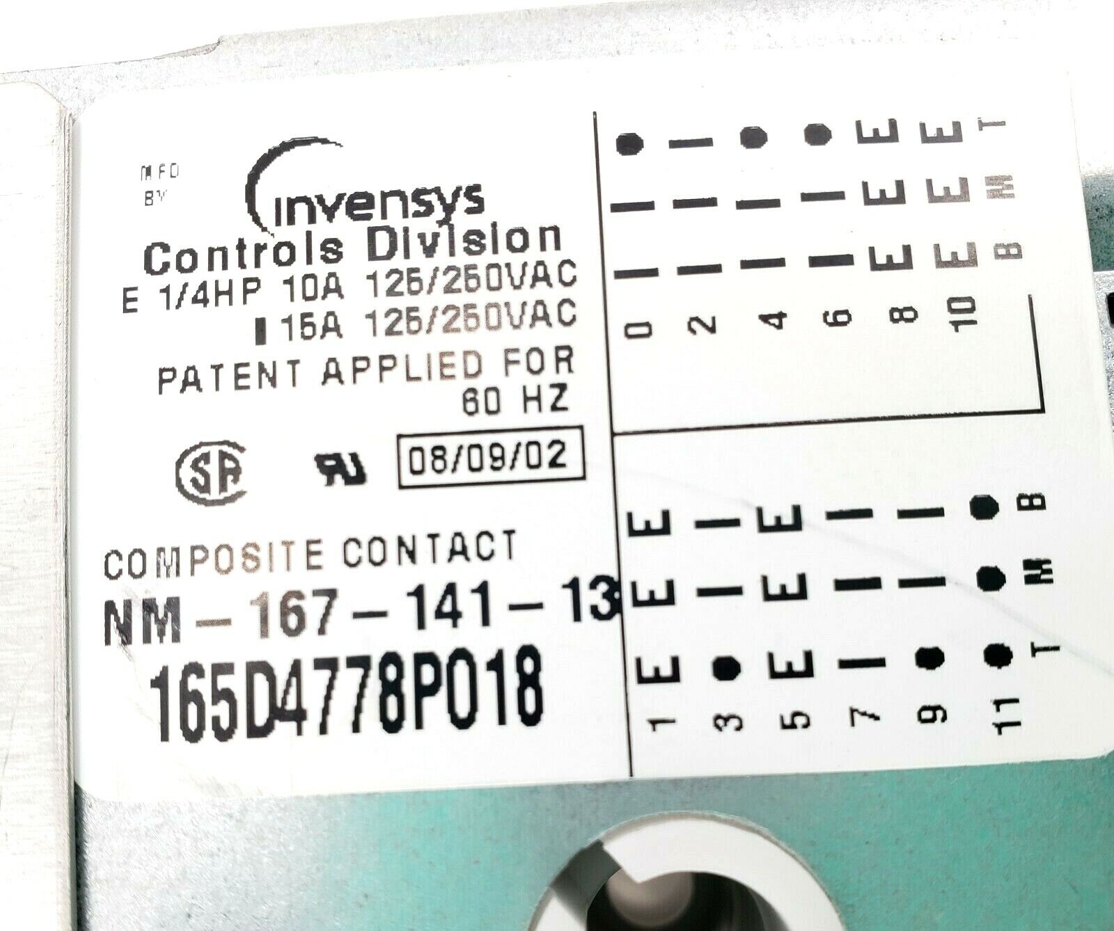 GE Dishwasher Timer 165D4778P018