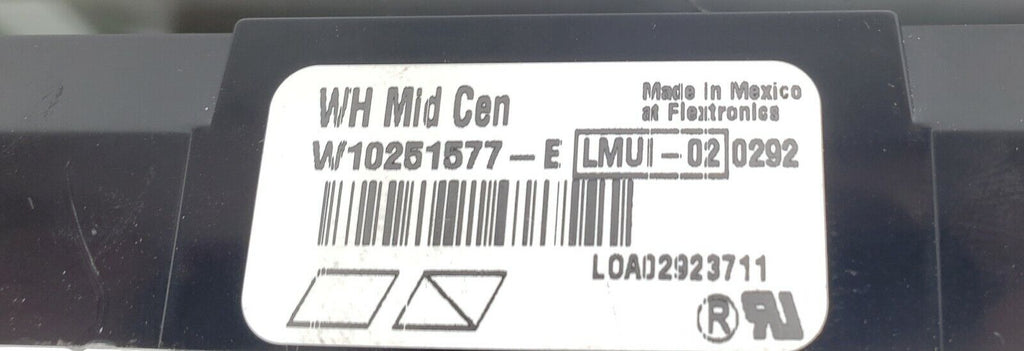 OEM Whirlpool Washer Control W10251580 Same Day Shipping & Lifetime Warranty