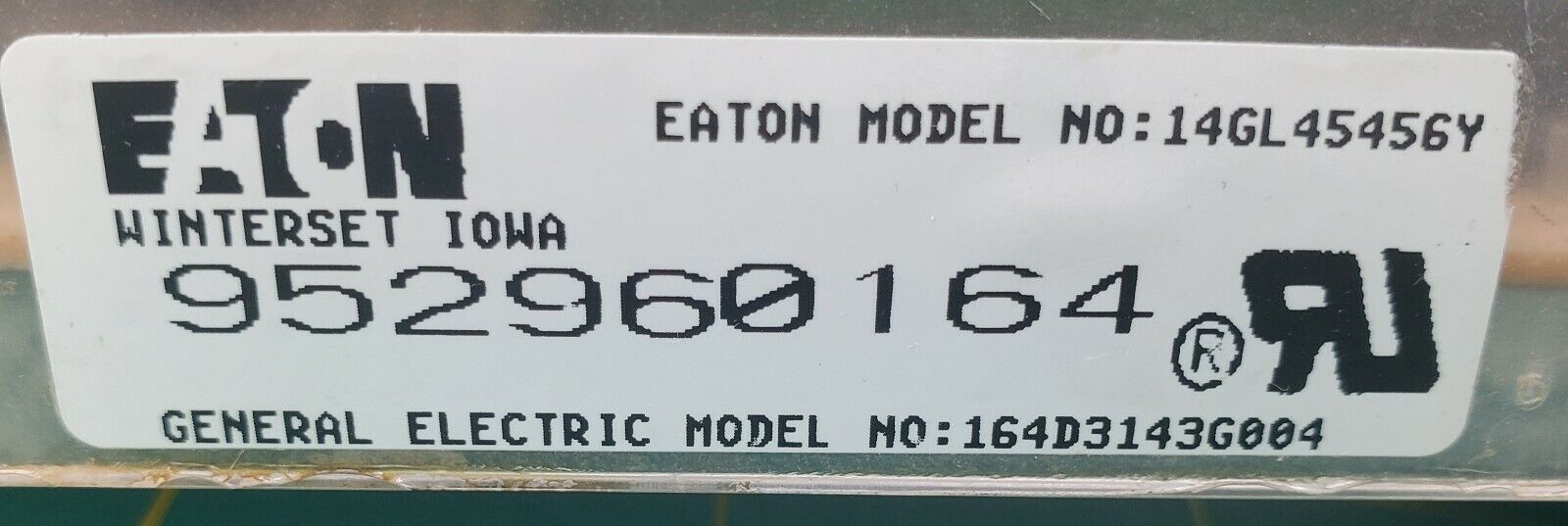 GE Range Control  164D3143G004