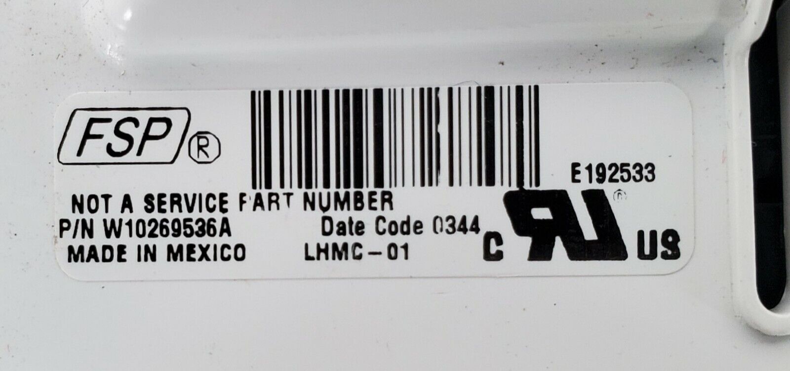 OEM Whirlpool Washer Control W10269536 Same Day Shipping & Lifetime Warranty