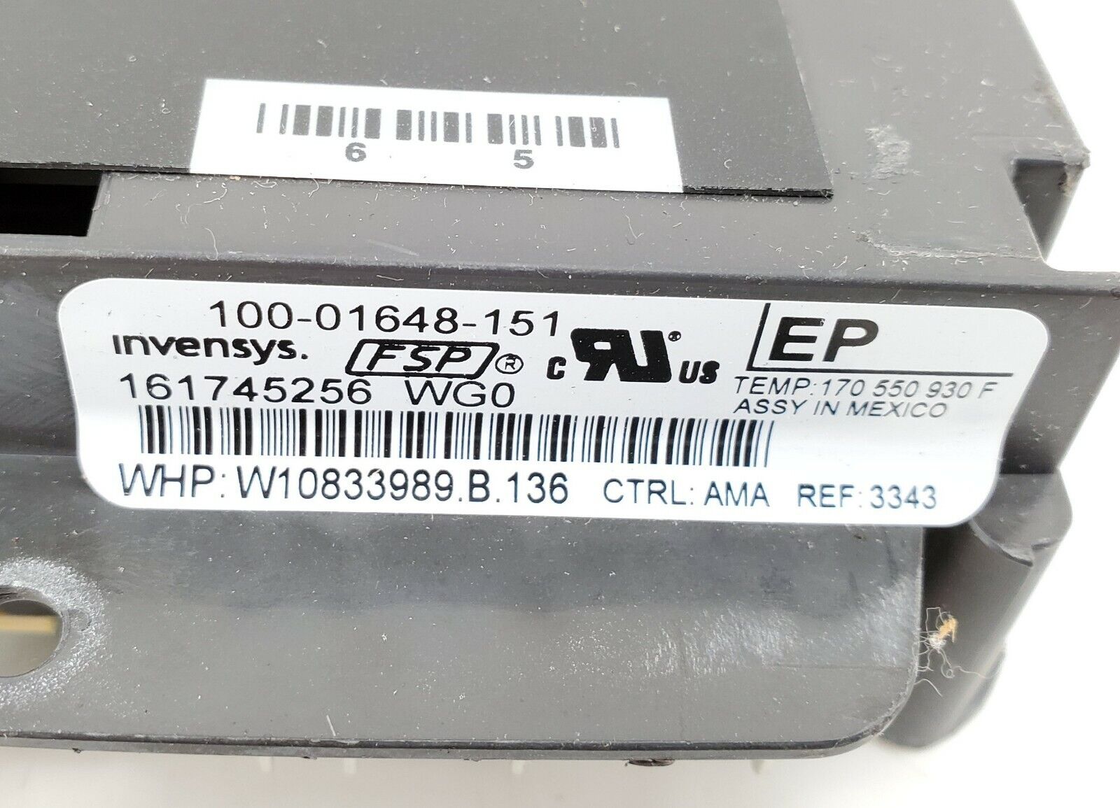 OEM  Whirlpool Range Control W10833989