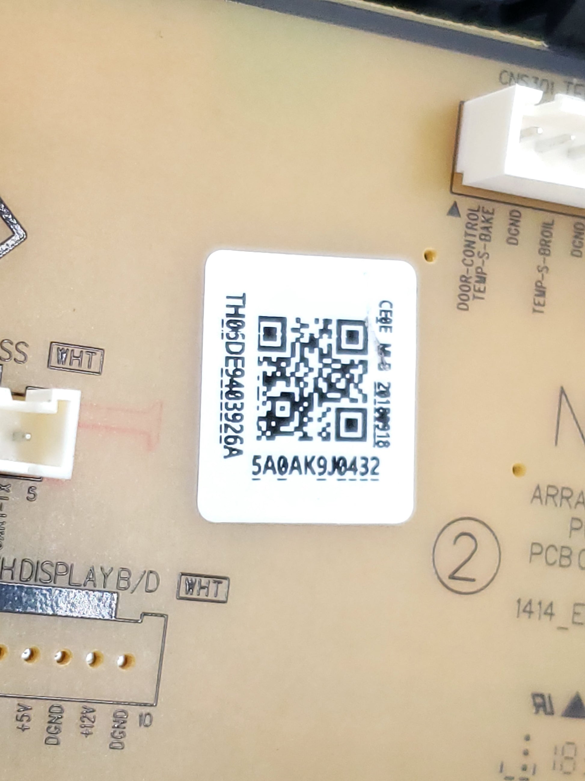 Samsung Range Control DE94-03926A