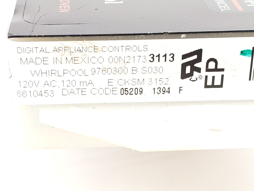 OEM  Whirlpool Range Control 9760300