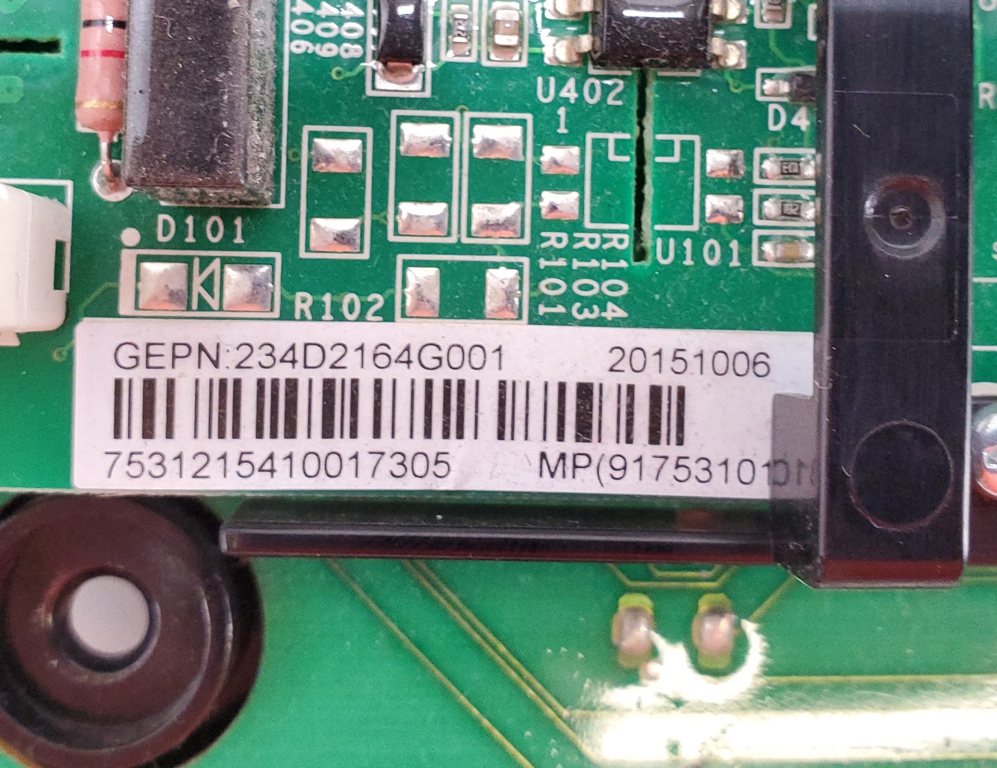 GE Washer Control Board 234D2164G001