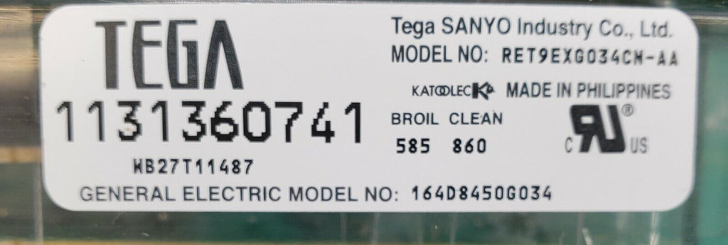 OEM  GE Range Control WB27T11487