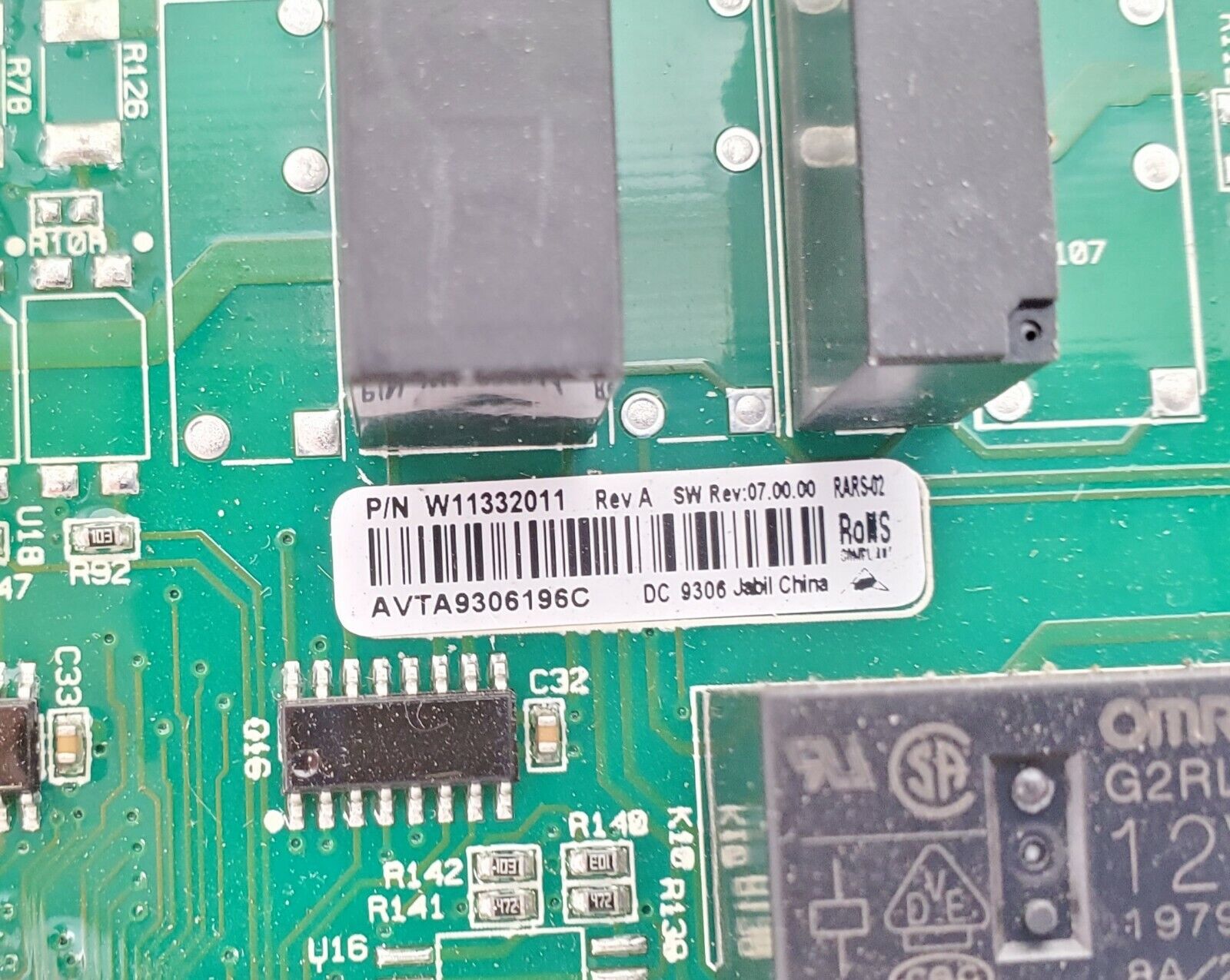 Whirlpool Refrigerator Control Board W11332011