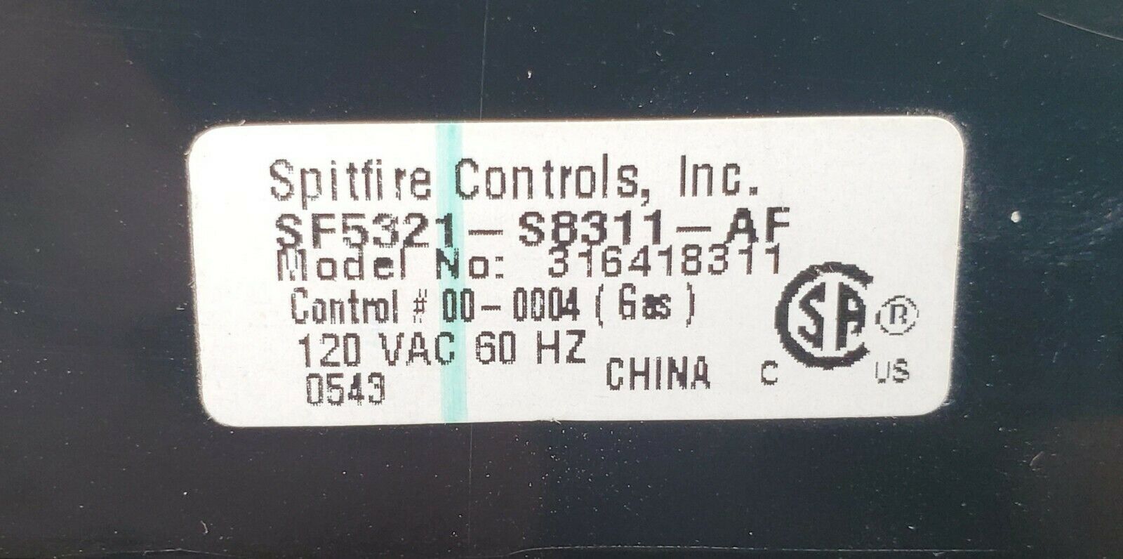 Kenmore Range Control 316418311