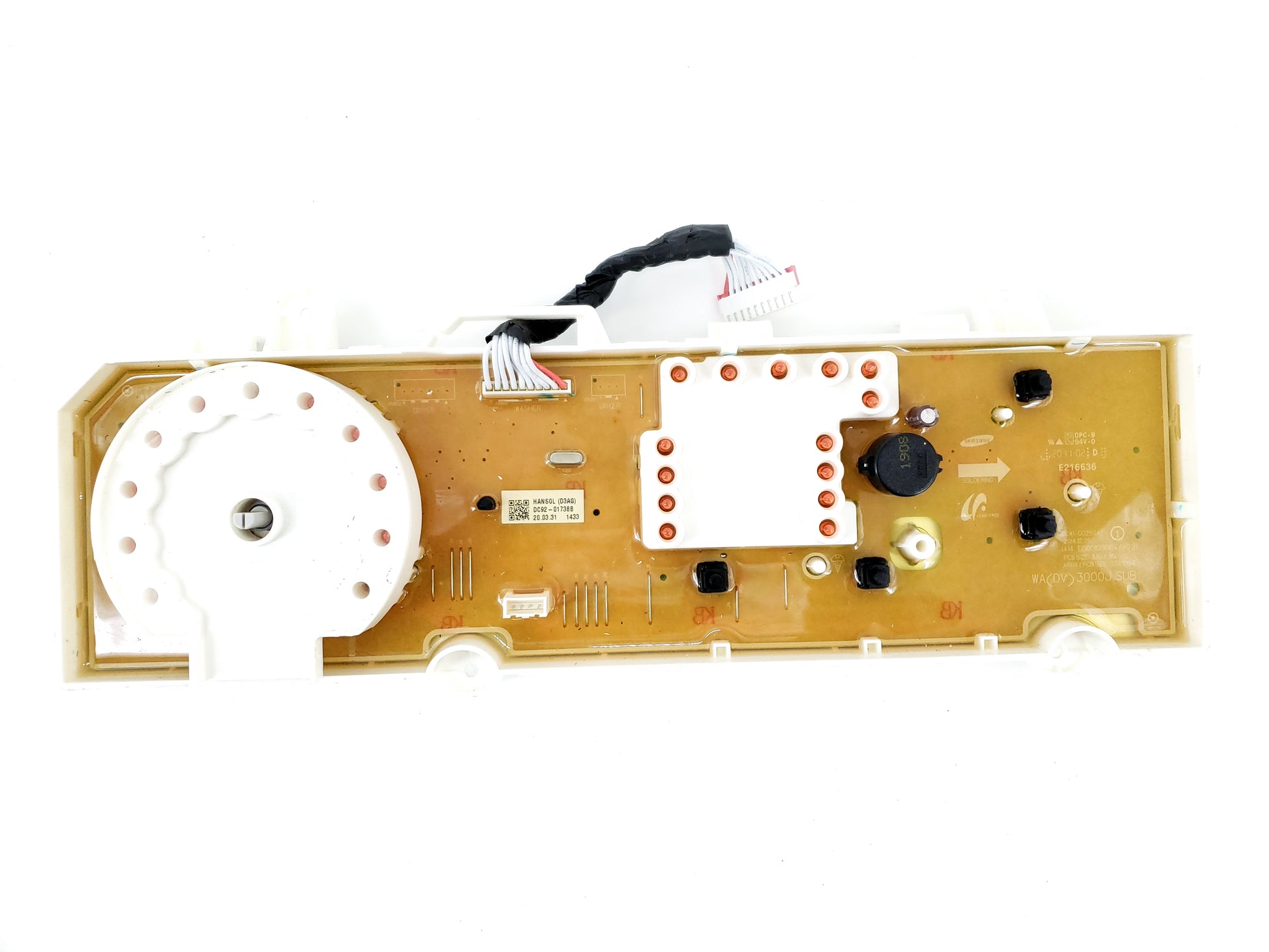 Samsung Washer User Interface Control DC92-02118A