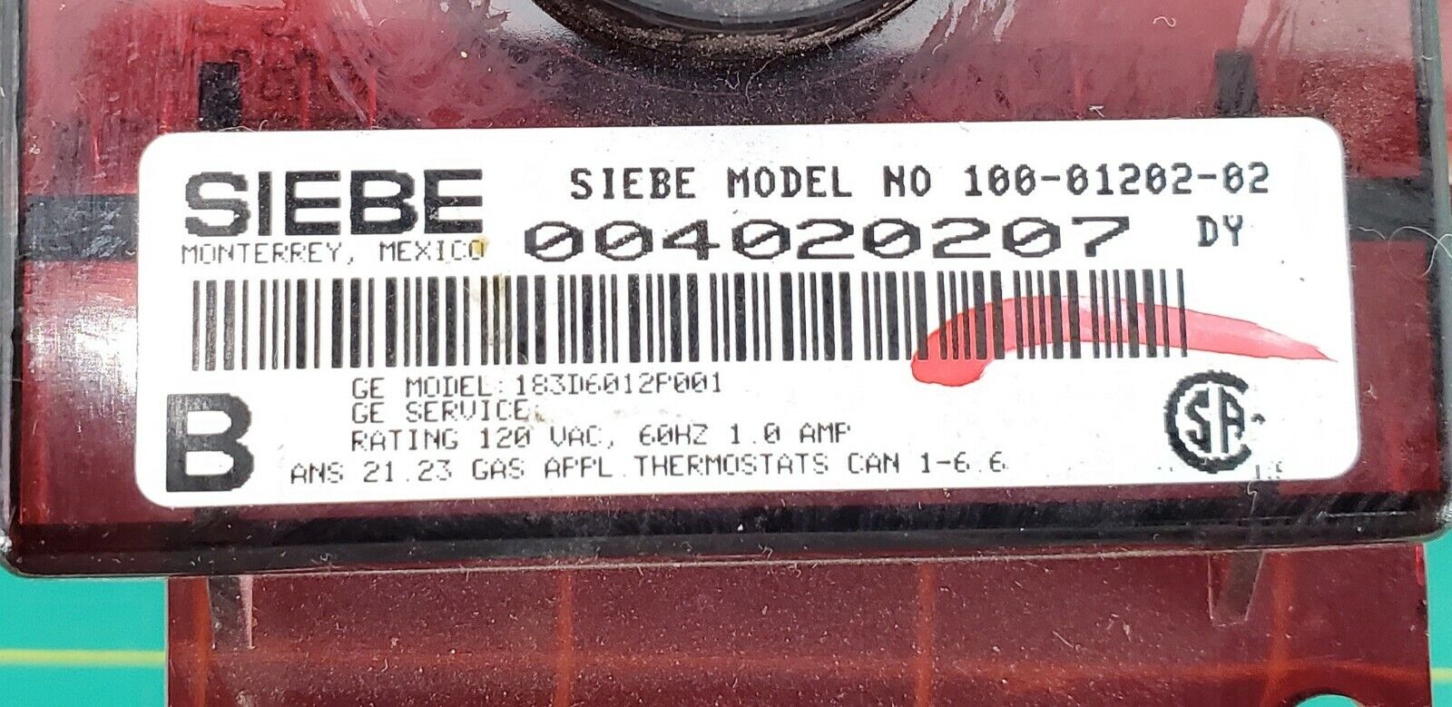 GE  Control Board 183D6012P001