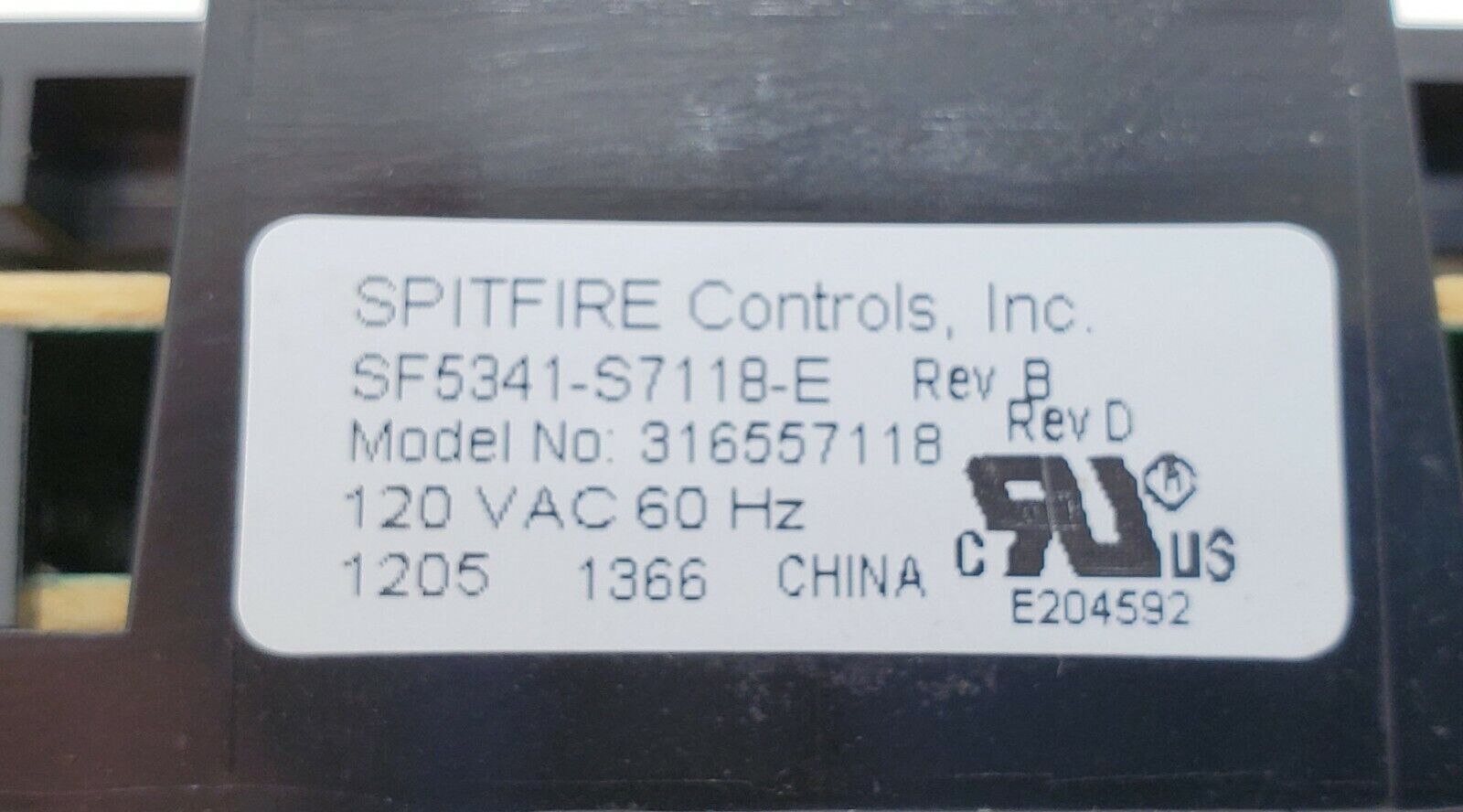 OEM  Kenmore Range Control 316557118