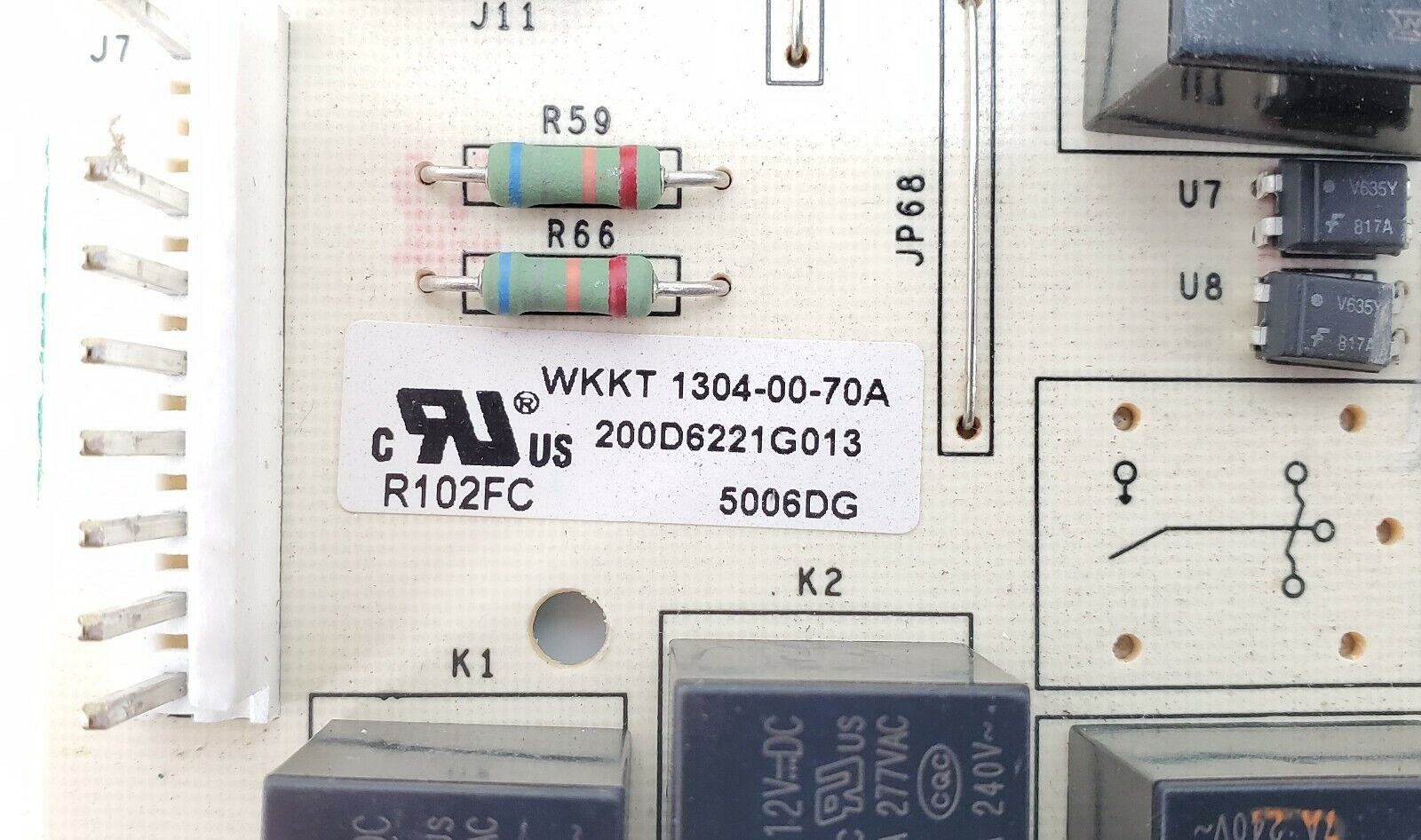 OEM  GE Refrigerator Control 200D6221G013