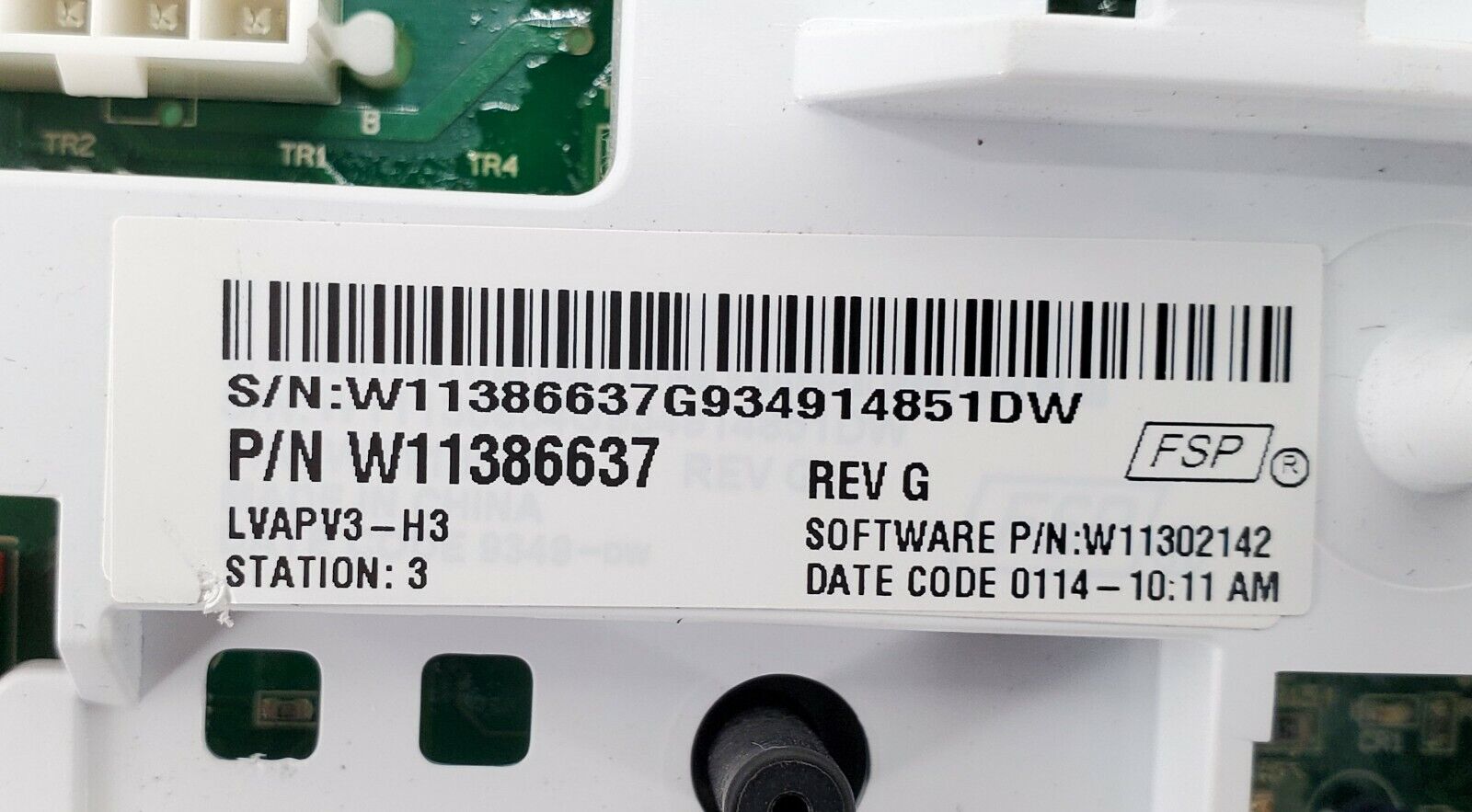 OEM Whirlpool Washer Control W11386637 Same Day Shipping & Lifetime Warranty