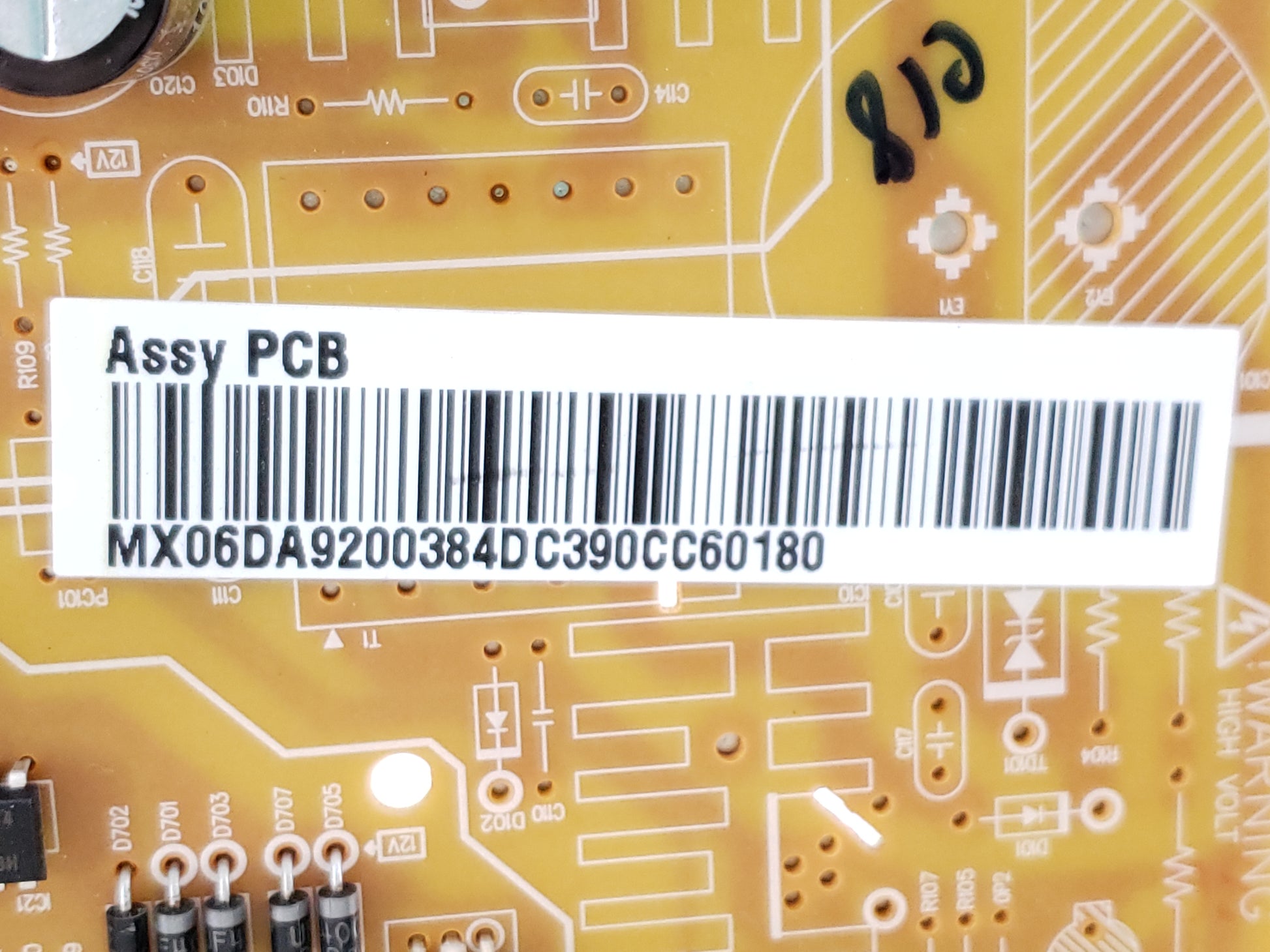 Samsung Refrigerator Control Board DA92-00384D