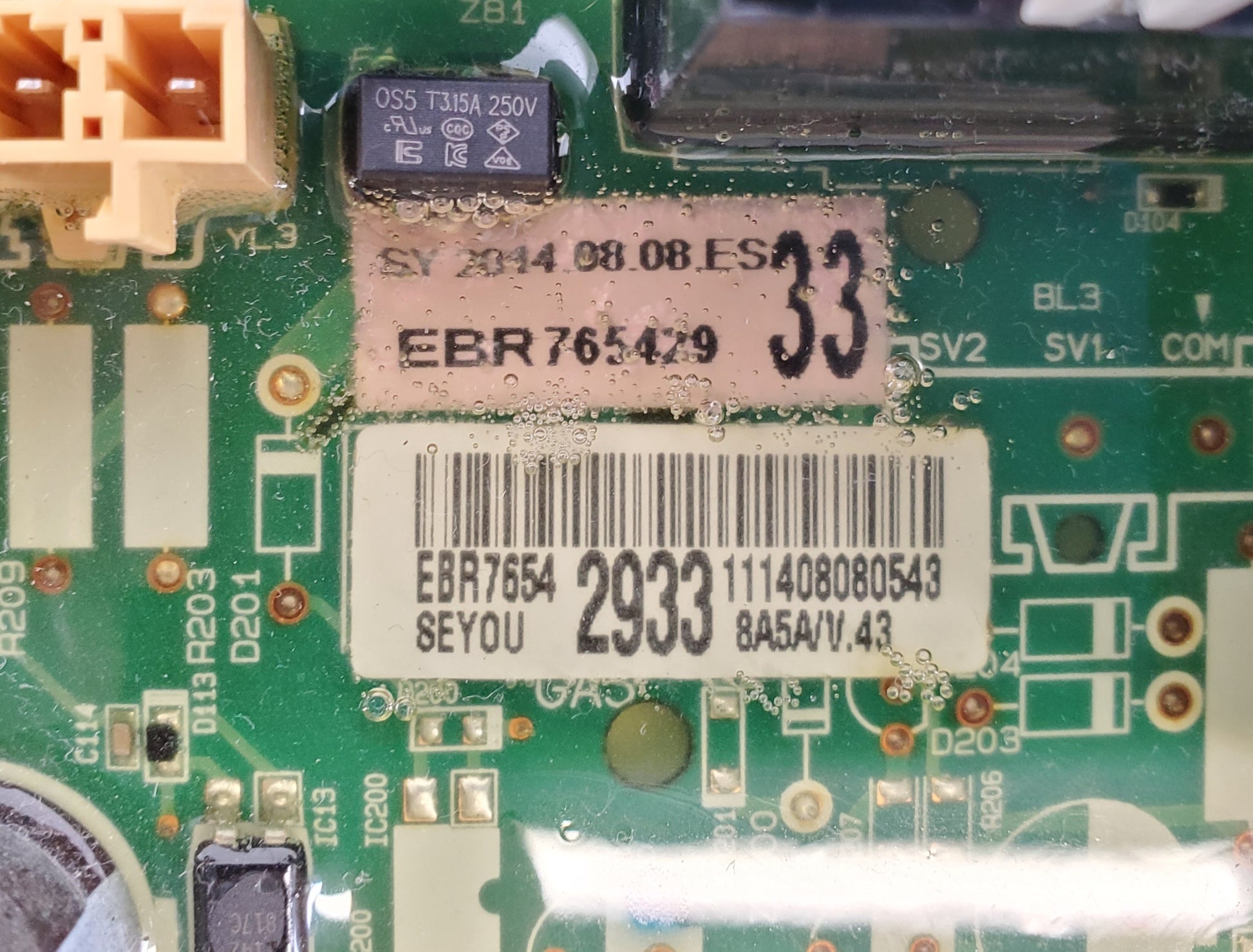 OEM  LG Control Board  EBR76542933