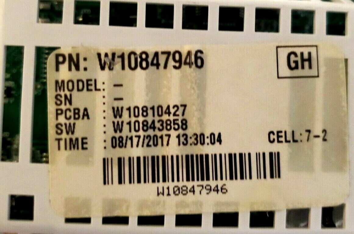 Whirlpool Dryer Control Board W10847946