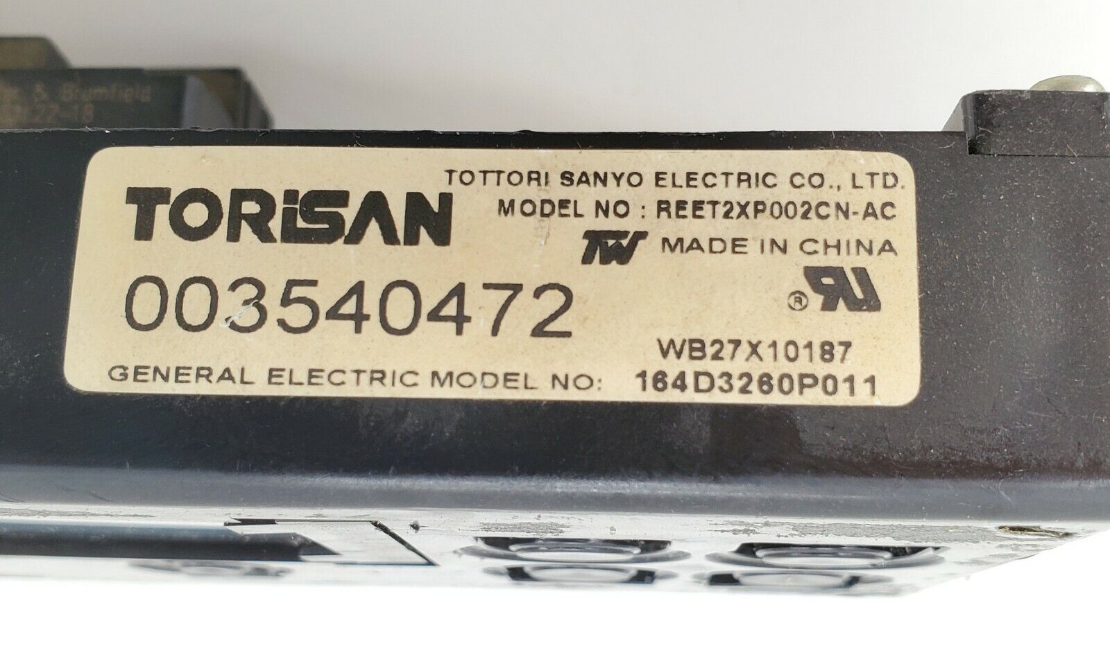 GE Range Control  WB27X10187