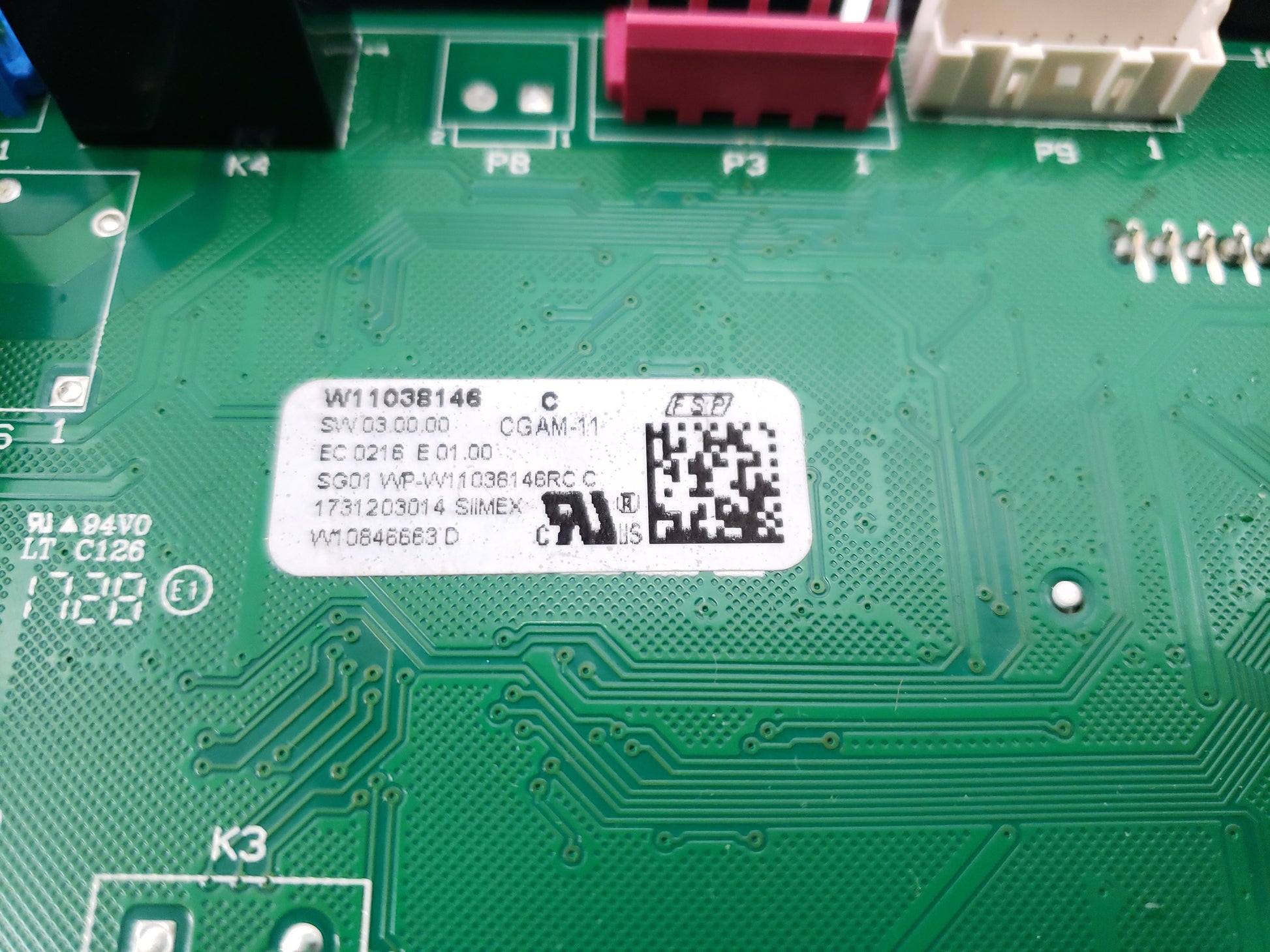 Whirlpool Range Control Board W11038146