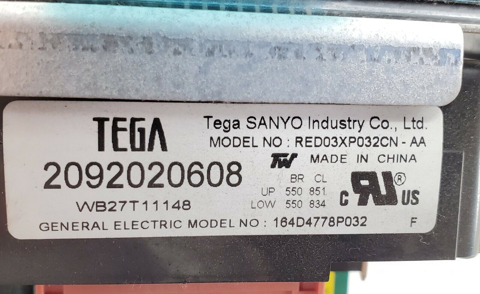 GE Range Control WB27T11148