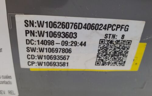 OEM  Whirlpool Washer Control W10693603