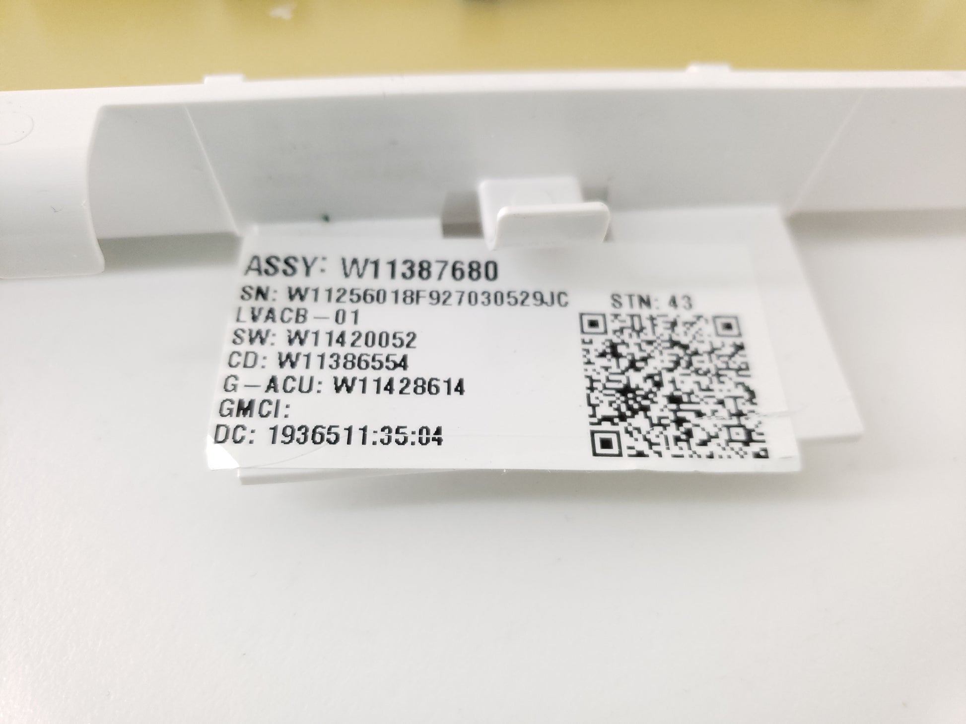 Whirlpool Washer Control Board W11387680