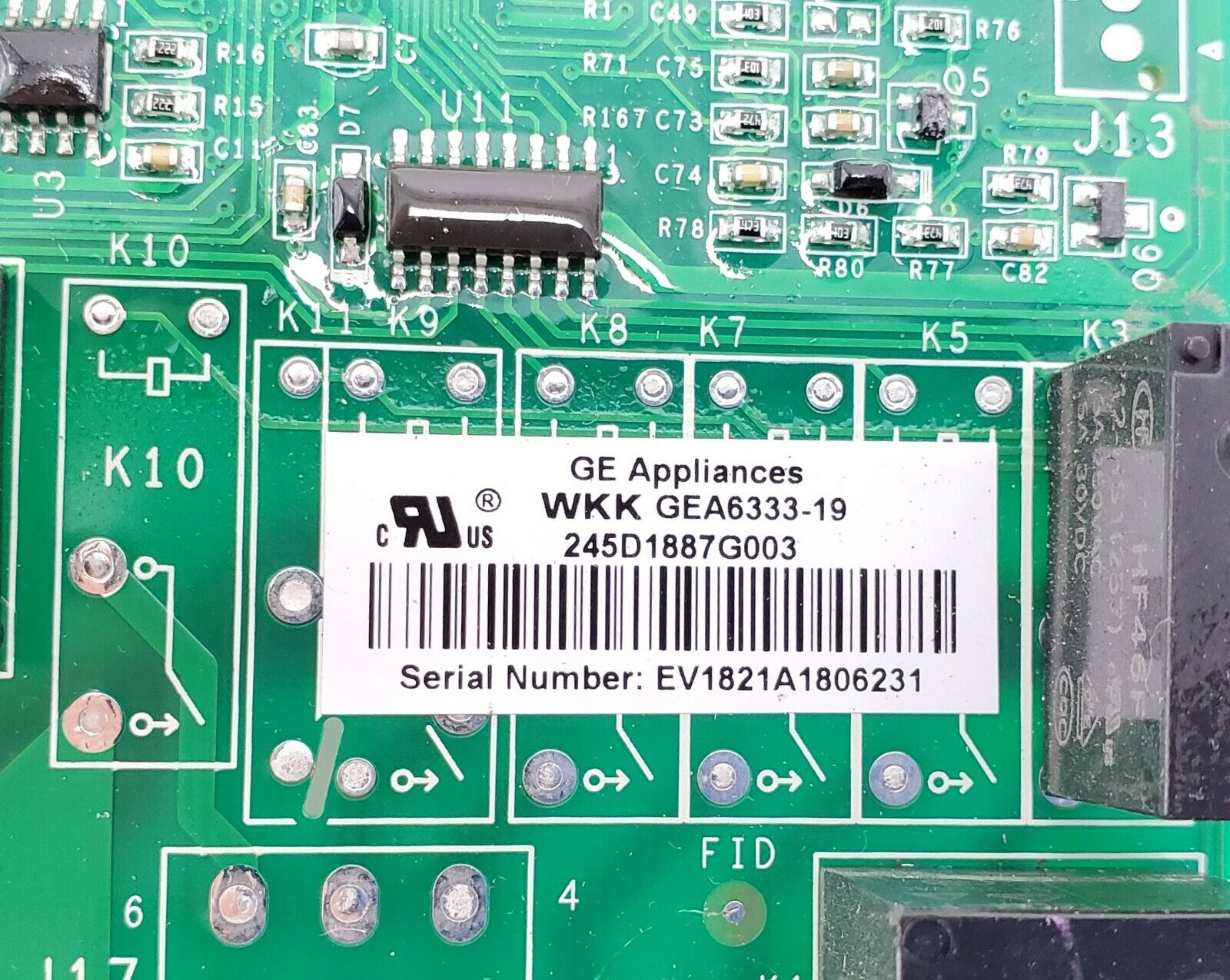 OEM  GE Refrigerator Control 245D1887G003