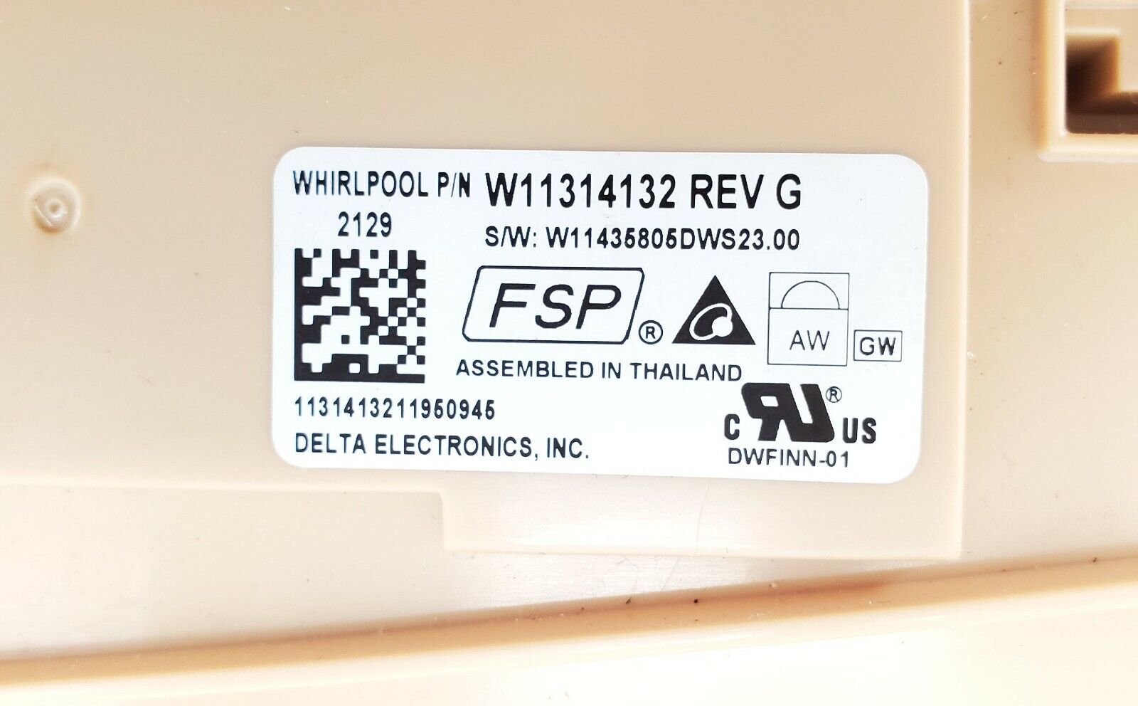 OEM Whirlpool Dishwasher Control W11314132 Same Day Ship & Lifetime Warranty