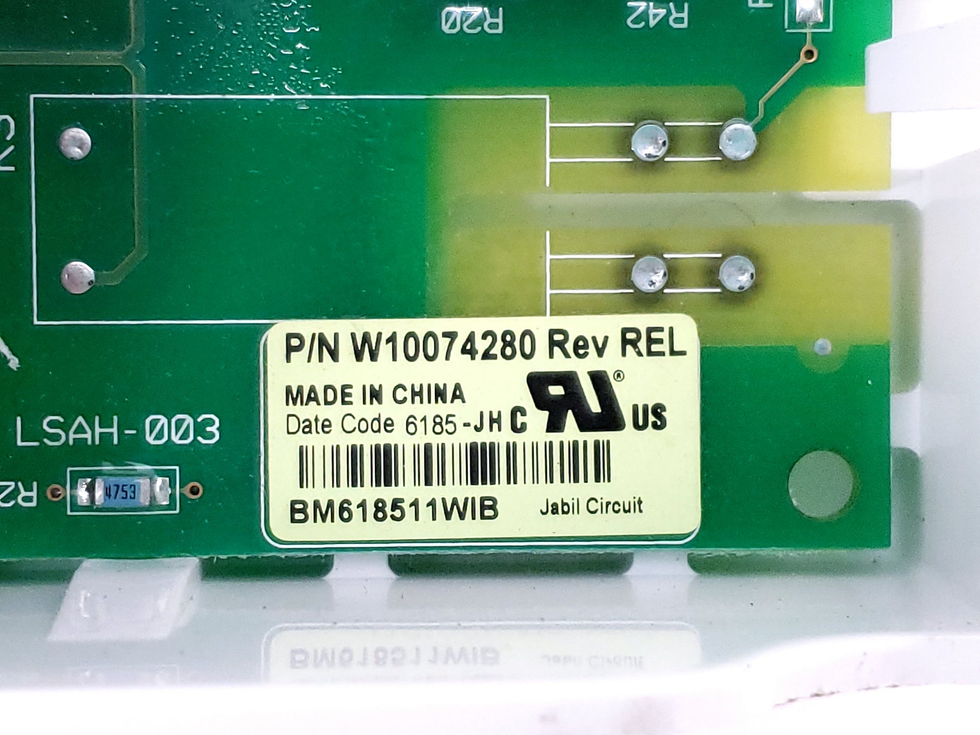 Whirlpool Dryer Control  W10074280