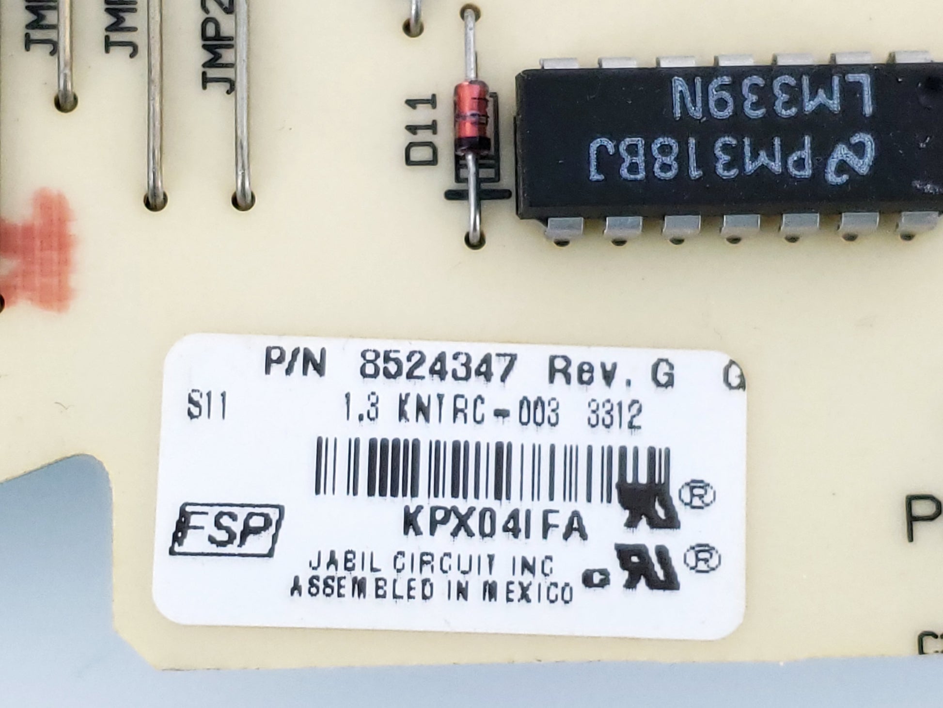 Whirlpool Range Control Board 8524347