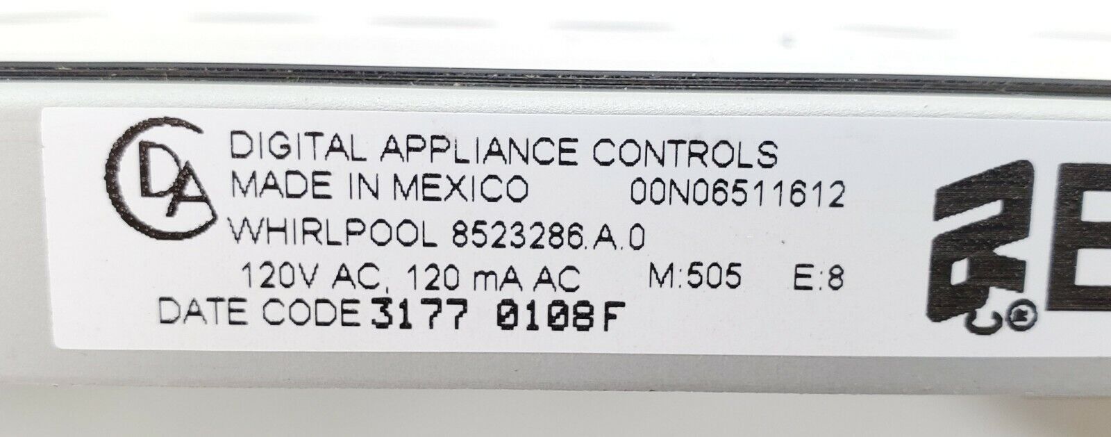 Whirlpool Range Control  Board 8524255