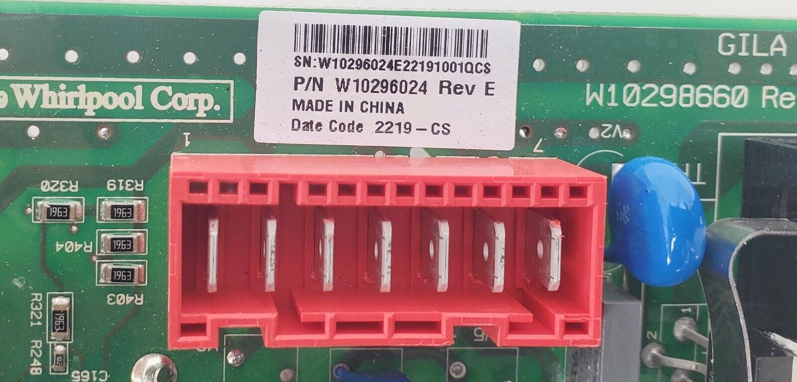 Maytag Washer Control Board W10296024
